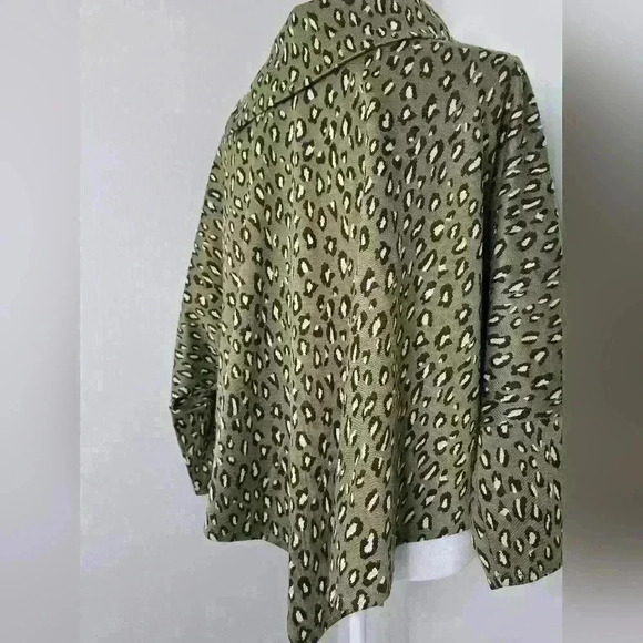 Animal Print Asemetrical Poncho - Picture 9 of 12